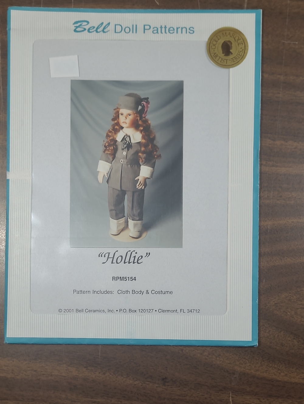 Bell Doll Patterns "Hollie" Sewing Pattern - Gray Outfit #RPM5154